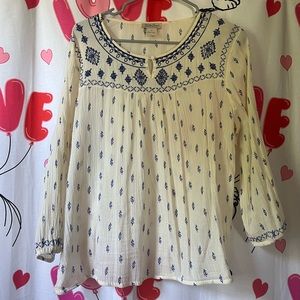 LUCKY BRAND QUARTER LENGTH SLEEVED SHIRT